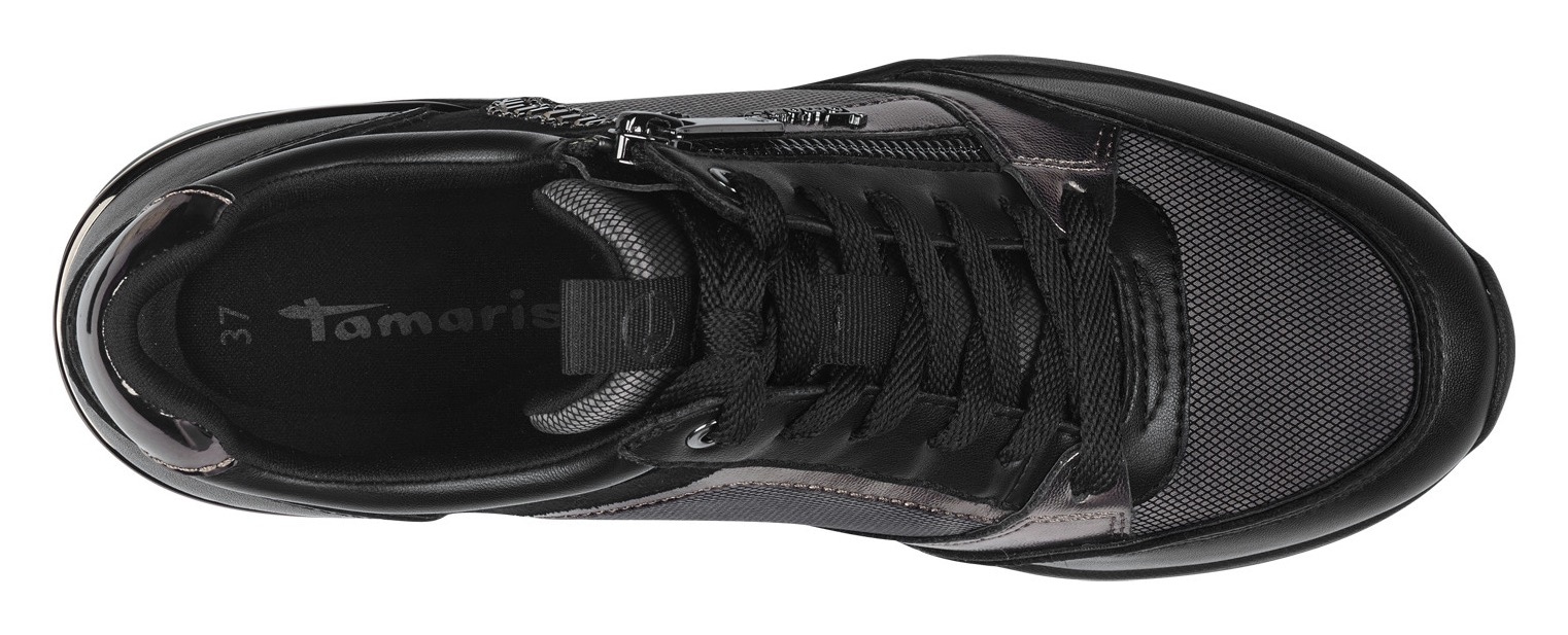 Tamaris Keilsneaker  , Freizeitschuh, Halbschuh, Schnürschuh mit Schmucksteinen