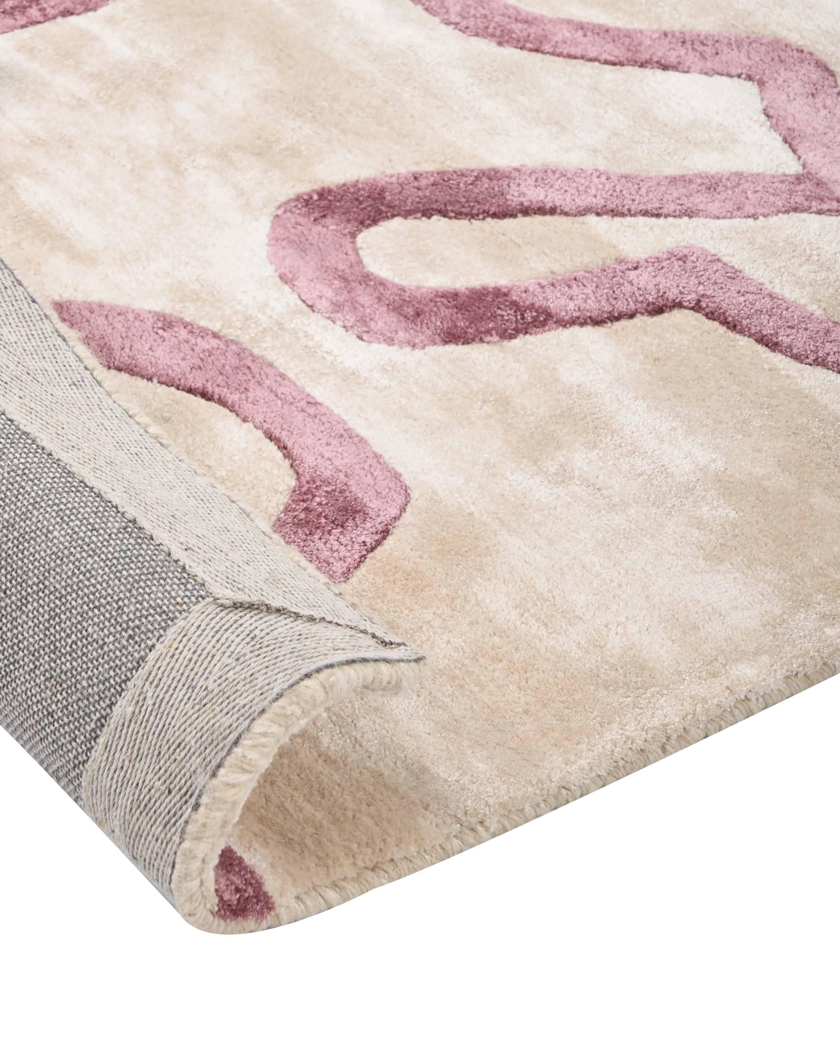 Vloerkleed KAPPAR Beige 160 x 230 cm Viscose