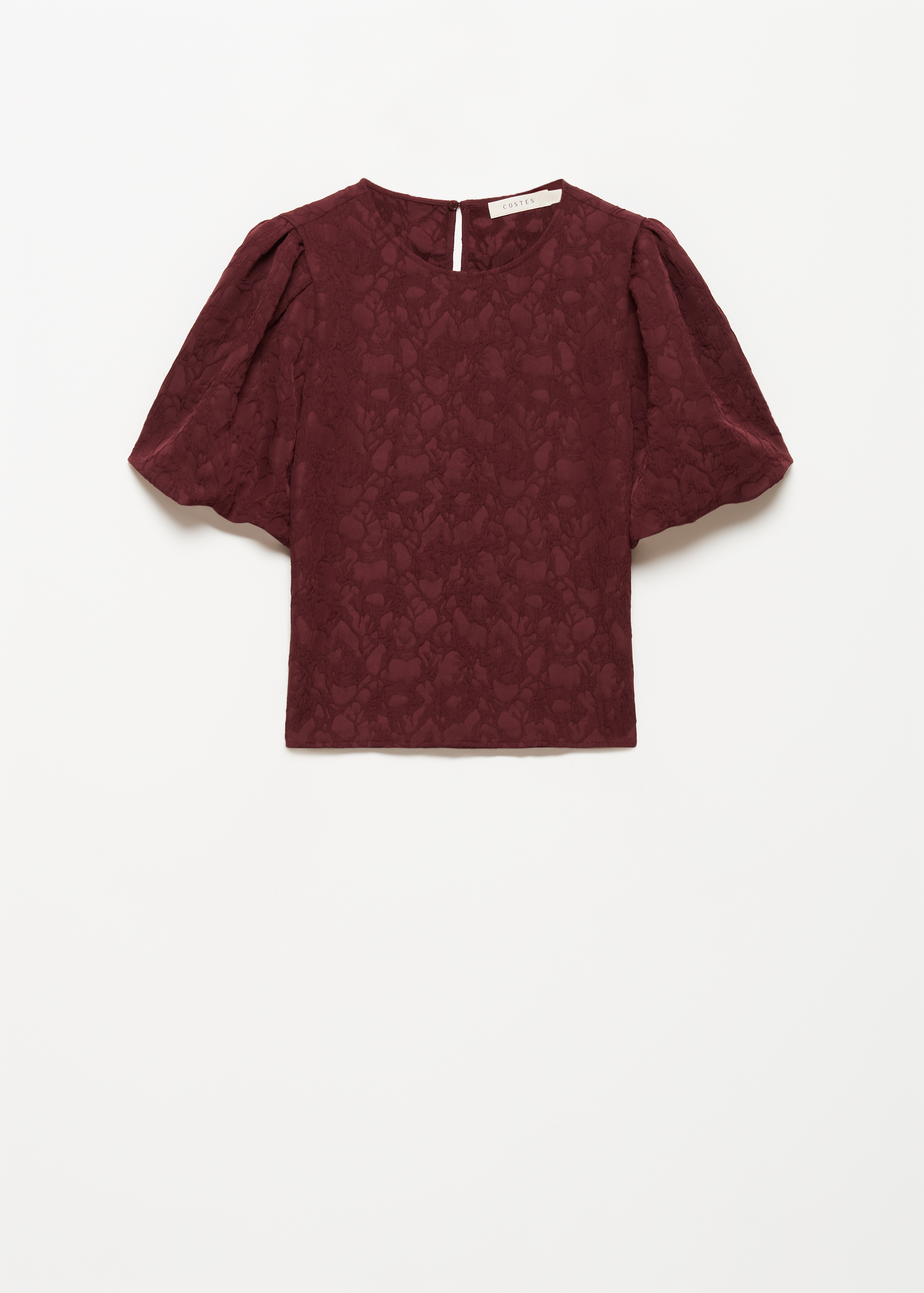 Top met jacquard print