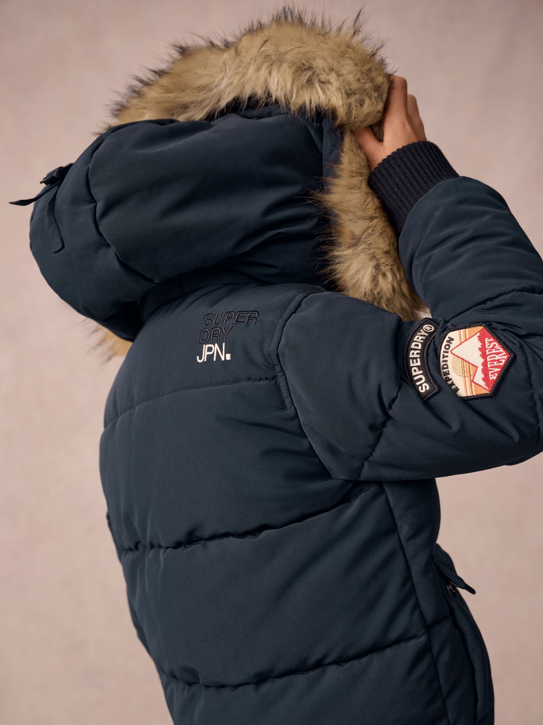 Marineblauw - Superdry Everest bomberjack