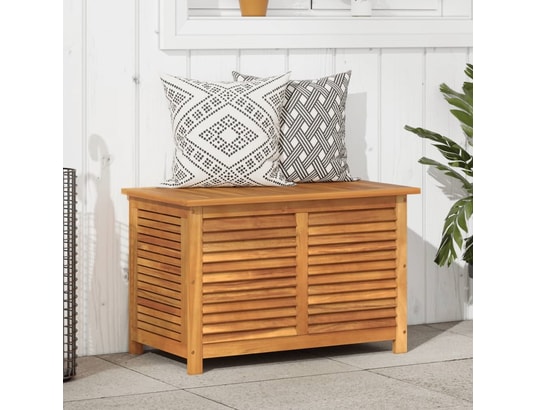 VIDAXL - Coffre Boîte de rangement de jardin persiennes 90x50x56 cm bois aca...