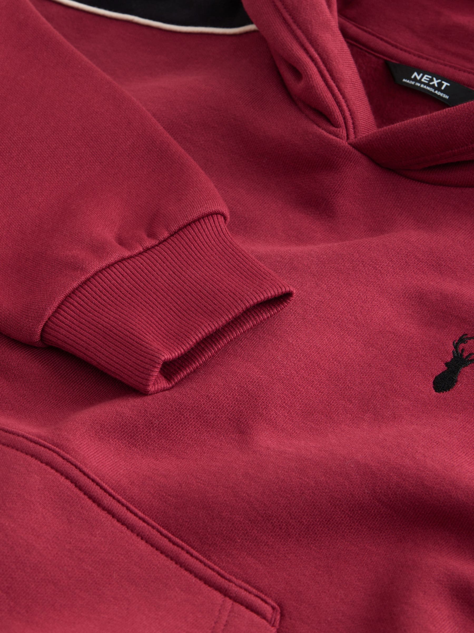 Rood - Hoodie met kleurblokken (3 - 16 jr)
