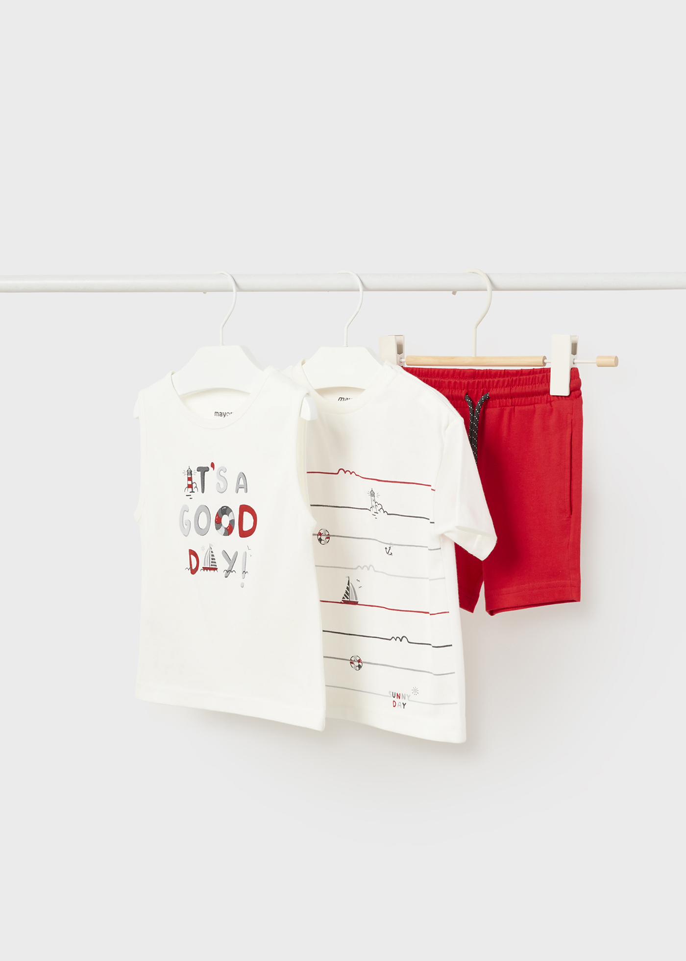 Conjunto de 3 peças em algodão sustentável para bebê