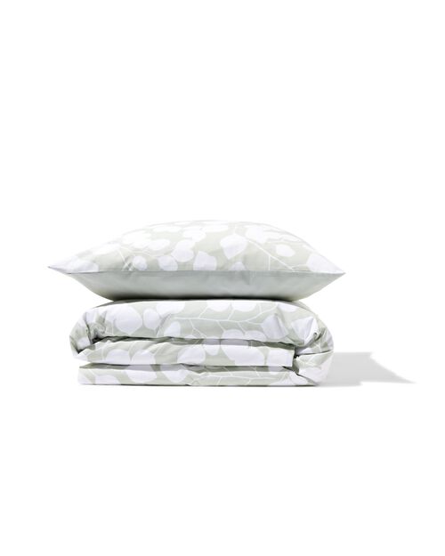 housse de couette en coton doux 140x200/220 feuilles vertes