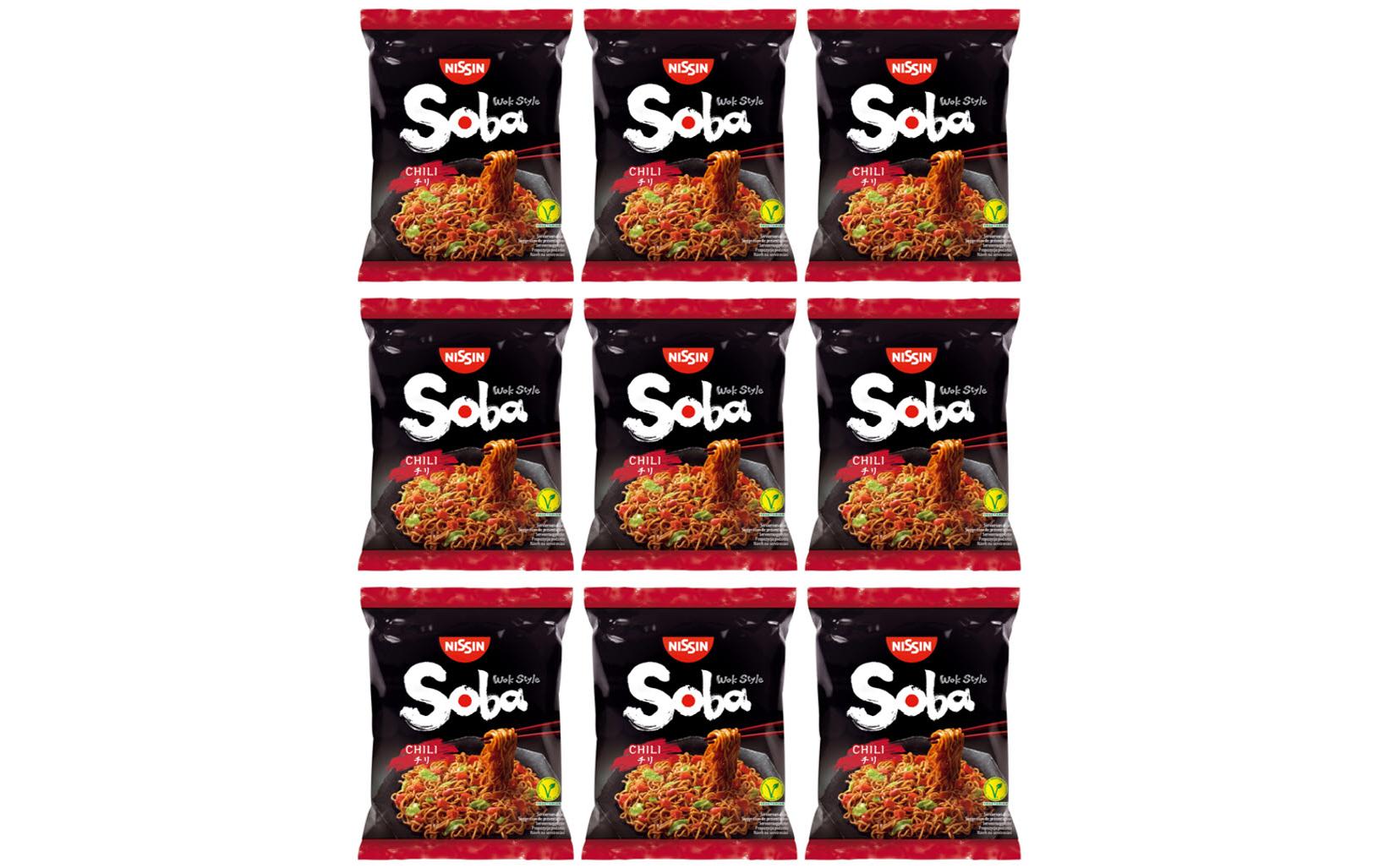 Soba Nudeln Chili 9 x 111 gInstant Nudelgericht mit Chiligeschmack