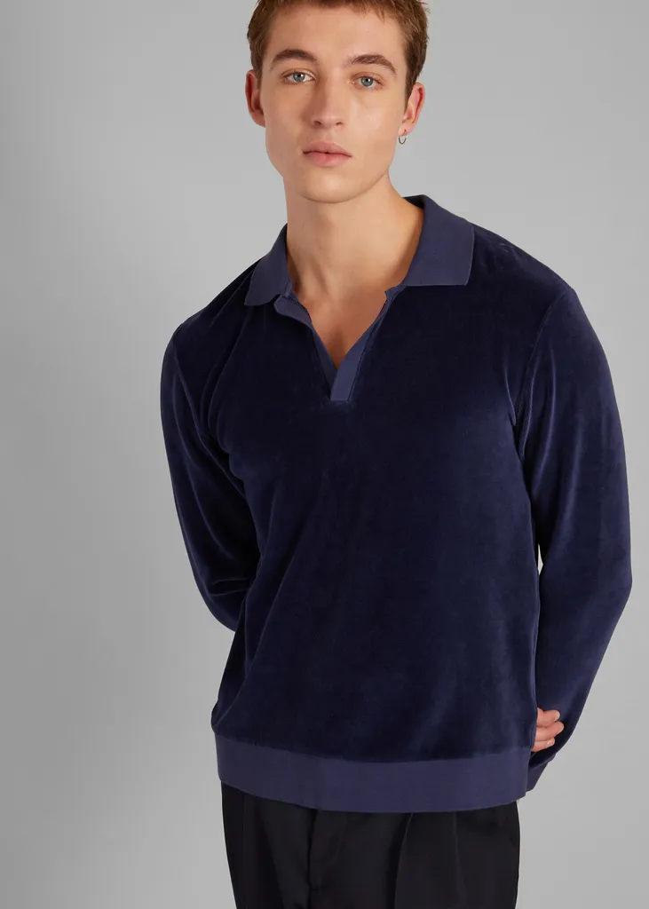 Polo en velours rasé en coton bio L'Exception Paris