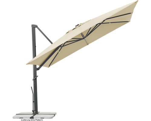 Schneider Rhodos Smart parasol, 300 x 300 cm, naturel