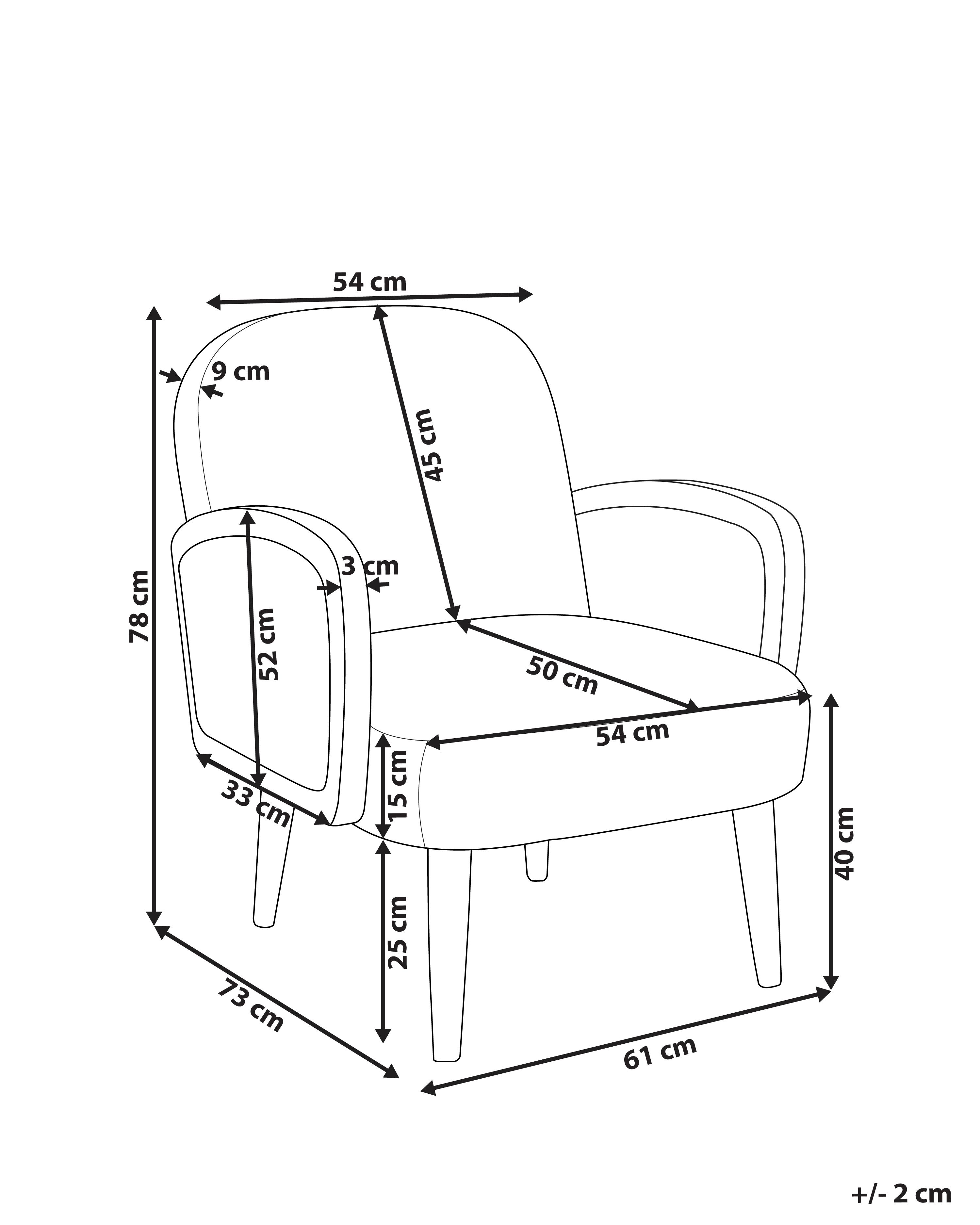 Fauteuil DVENBERG Stof Lichtbruin