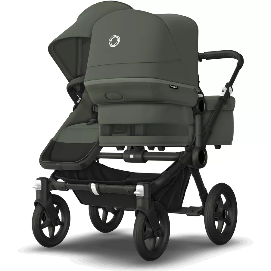 bugaboo Geschwisterwagen Donkey 5 Duo Complete BlackForest Green inklusive Wheelblades