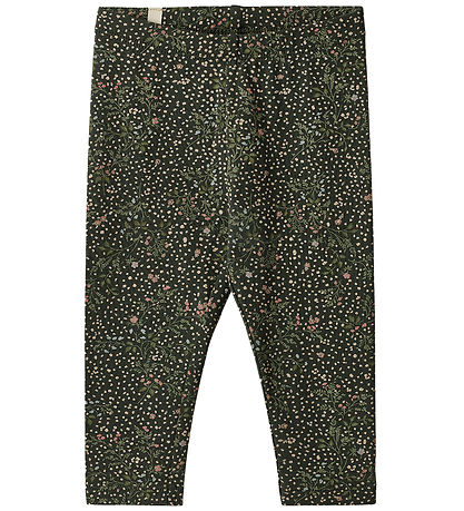 Wheat Leggings - Jules - Black Kohle Small Blumen