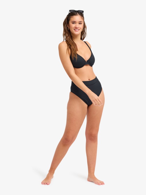 Solid Essentials Underwire Dcup Haut de bikini bonnet D à armatures Noir Femme