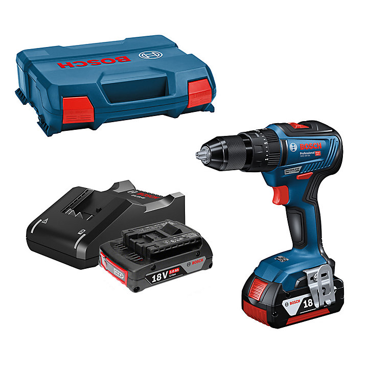 Perceuse-visseuse à percussion sans-fil Bosch Professional GSB 18V-55 18V - 2,0 Ah + 4,0 Ah