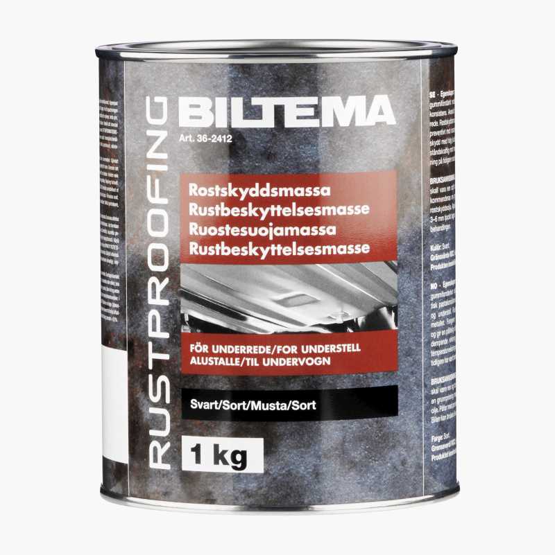 Rustbeskyttelsesmasse for understell, sort, 1 kg
