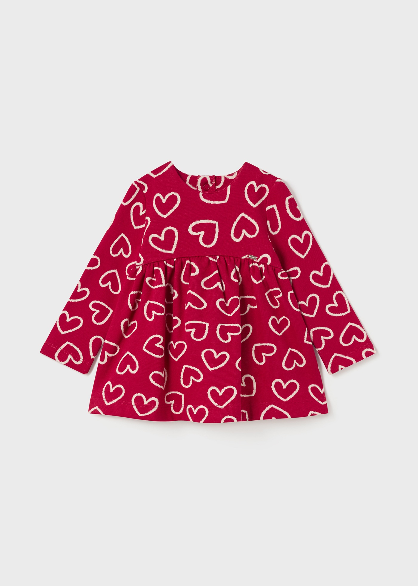 Vestido infantil com estampa jacquard