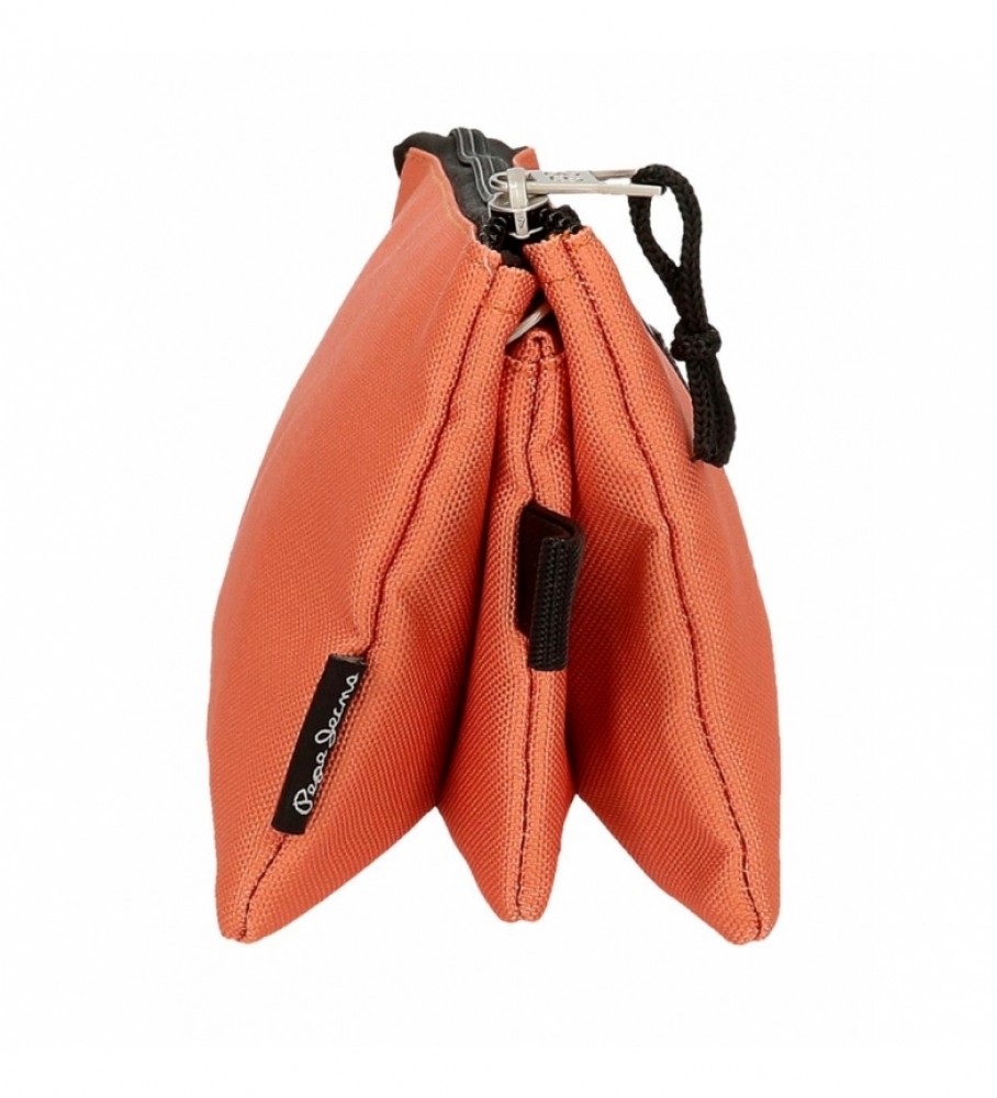 Estojo Pepe Jeans com três compartimentos 6334329 laranja