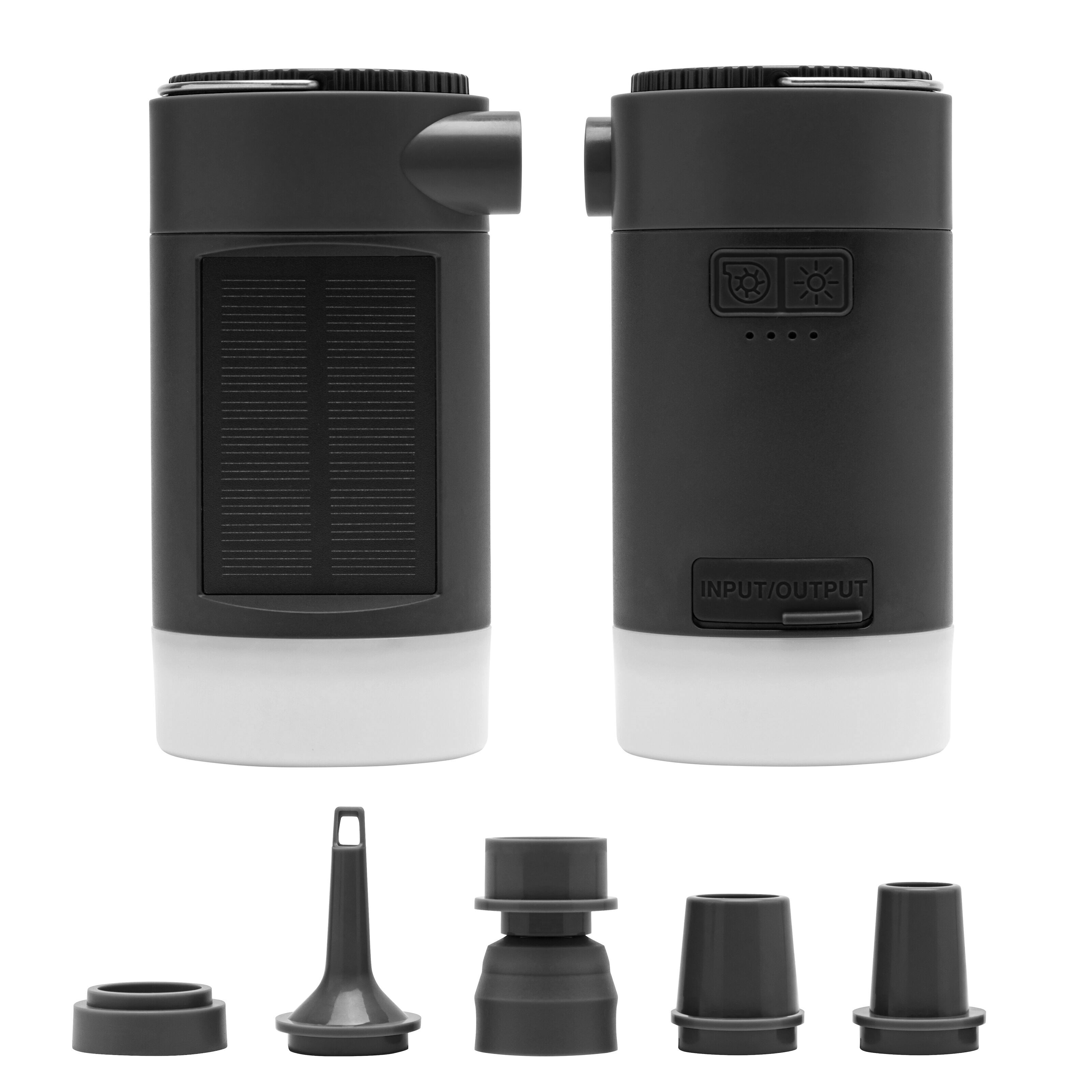 Luxorparts Solcellepumpe med lykt og powerbank-funksjon