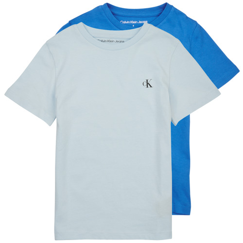 Calvin Klein Jeans - PACK MONOGRAM TOP X2 - Bleu / Bleu