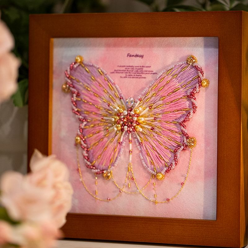 Embroidery Kingdom - Vlinder DIY Borduurpakket / Frame / Set