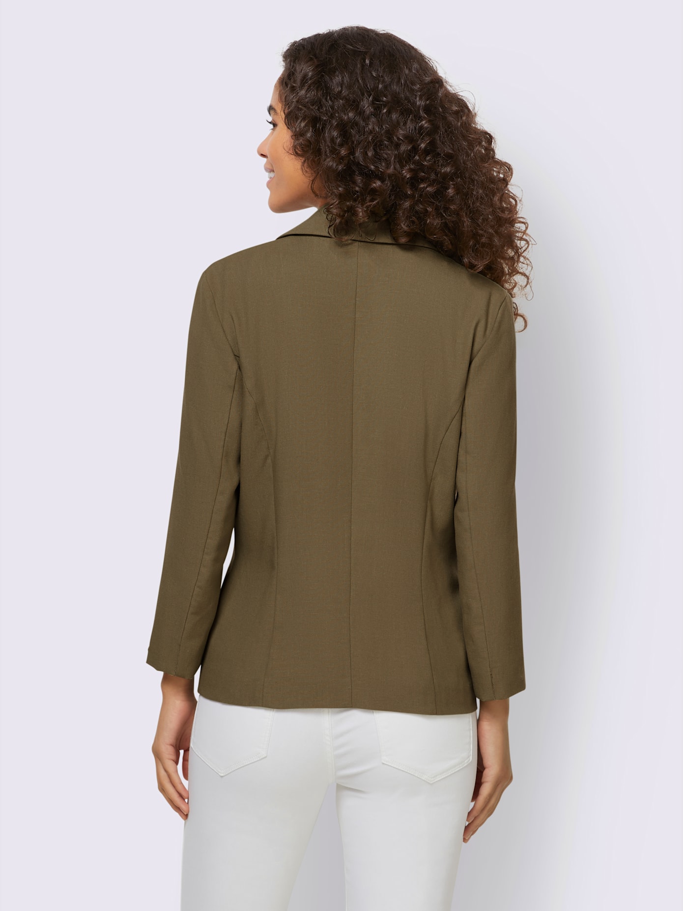 Blazer col à revers à effet affinant