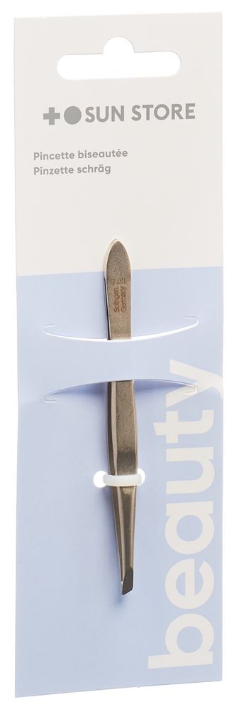 Sun Store Beauty Pinzette<br>1 Stück, schräg vernickelt matt