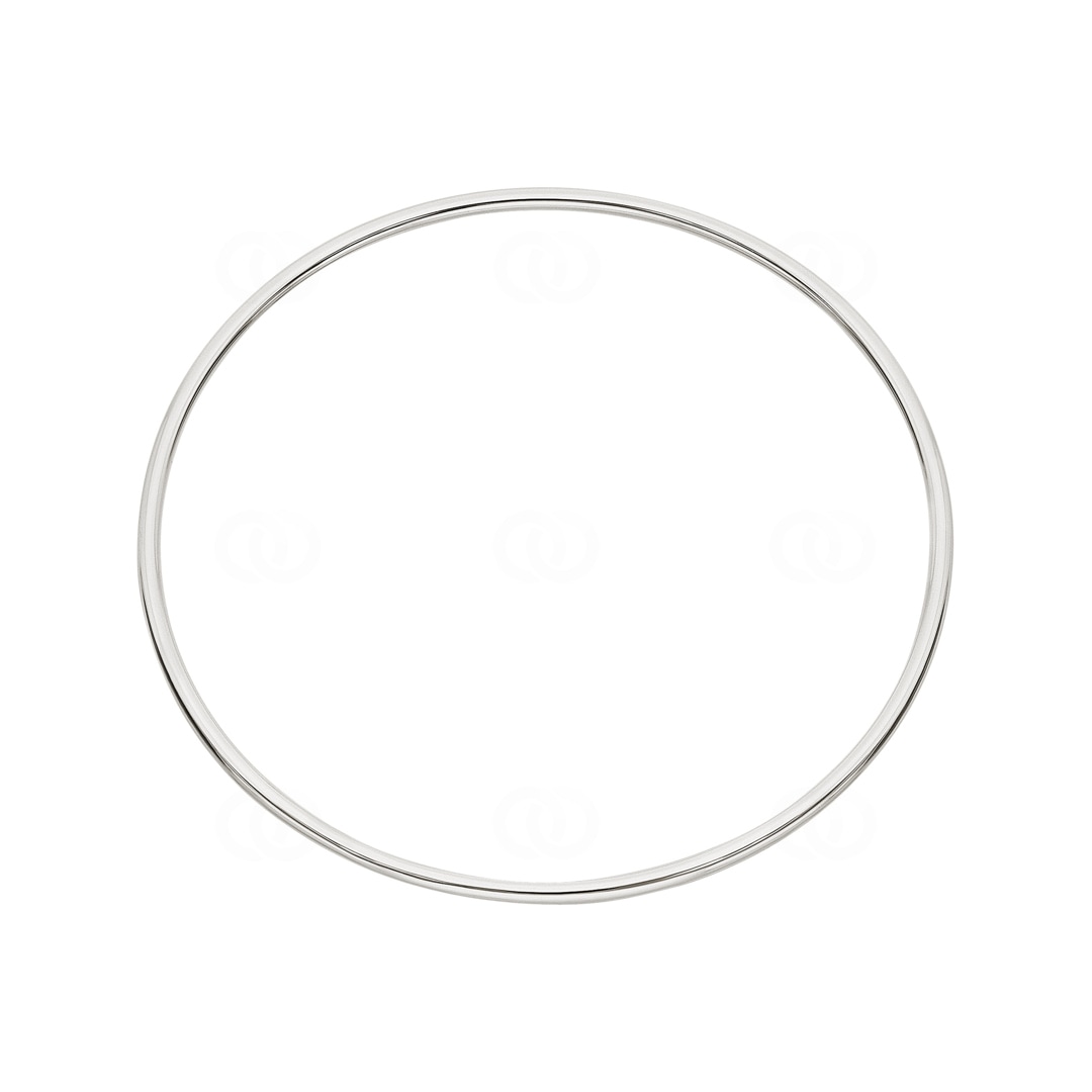 Armreif rund 750/18 K Weissgold massiv