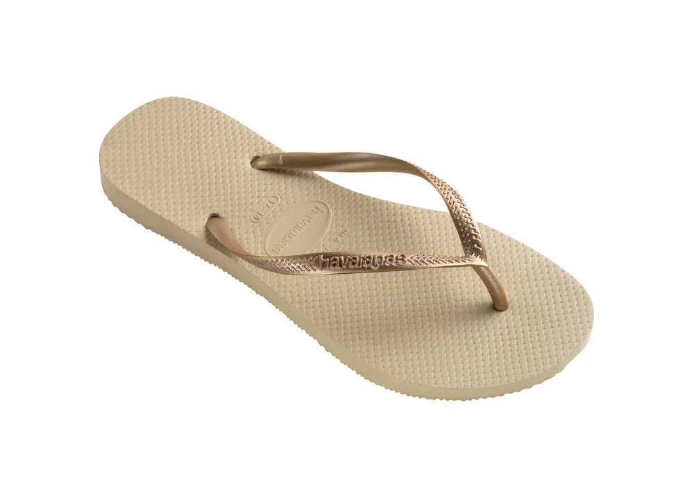 Havaianas  Slim klipklapper - Sand Grey/ Light Gold