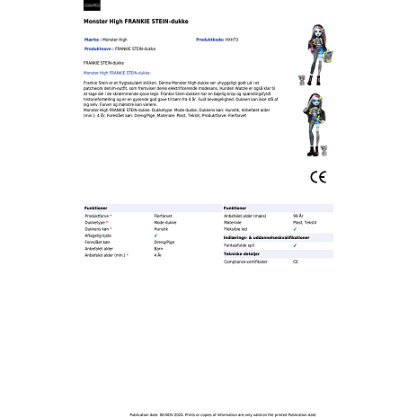 Monster High Refresh Core Frankie Doll