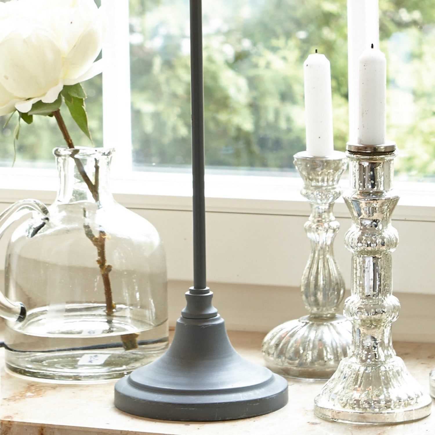 Tischlampe Swindon beige/grau