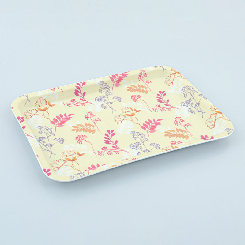 Plateau 'Lise' beige et rose