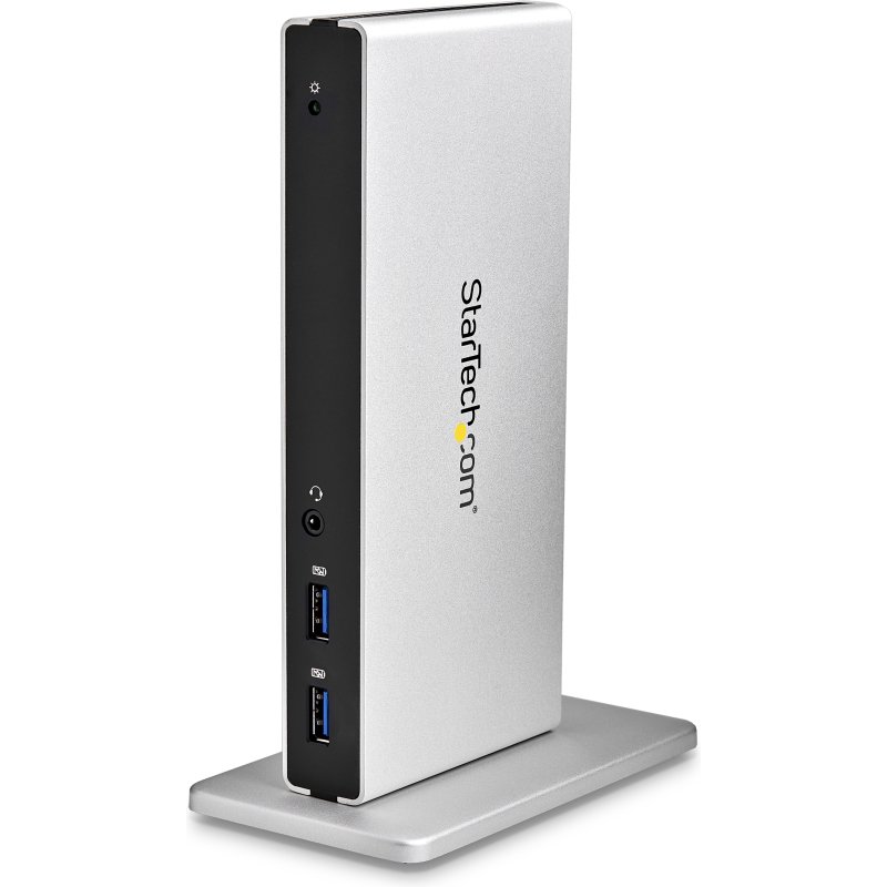 StarTech.com Station d'Accueil USB 3.0 pour Deux Écrans avec Adaptateurs DVI vers VGA et HDMI, 5x USB 3.0 et Audio - Station d'Accueil DVI Verticale pour Mac et Windows