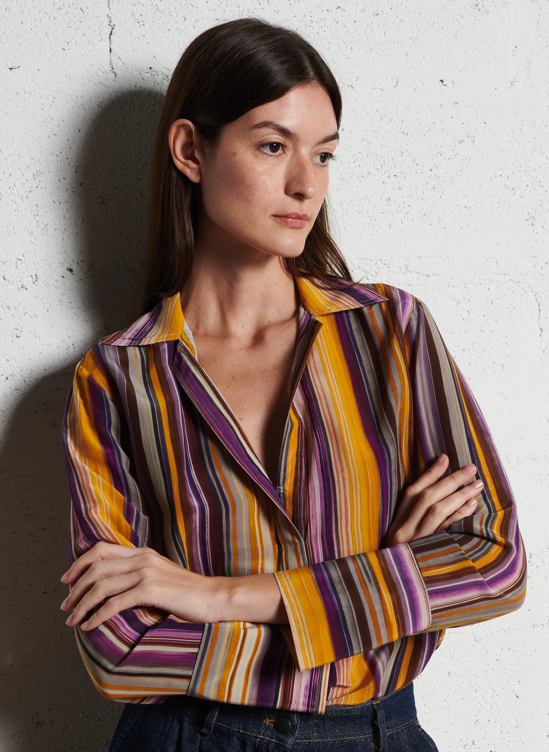 ST PAUL - Blouse droite fluide rayée| Multicolore