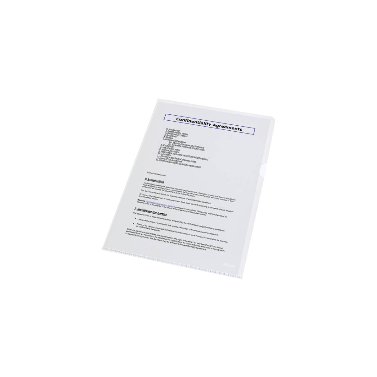 ESSELTE Plastmapp A4 115my Transparent 100-pack