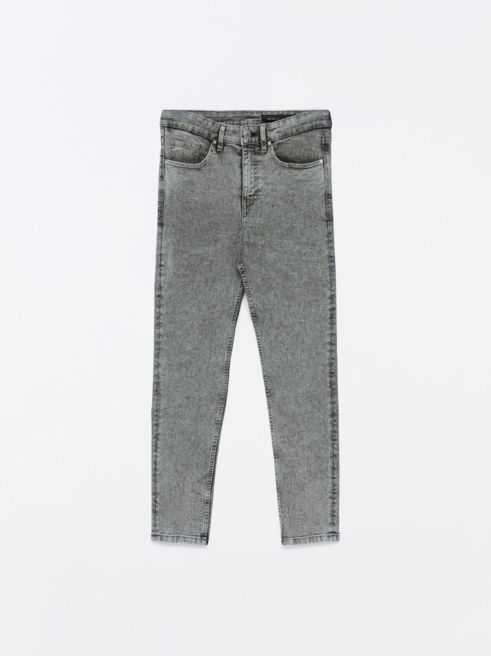 Calça jeans super skinny - Cinza claro