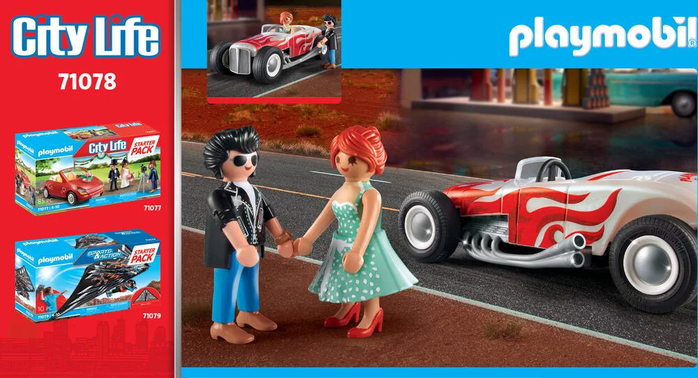 STARTERPACK VOITURE VINTAGE AVEC COUPLE  71078