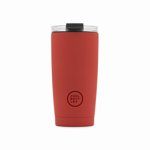 Caneca térmica Cool Bottles em aço inoxidável vermelho vibrante