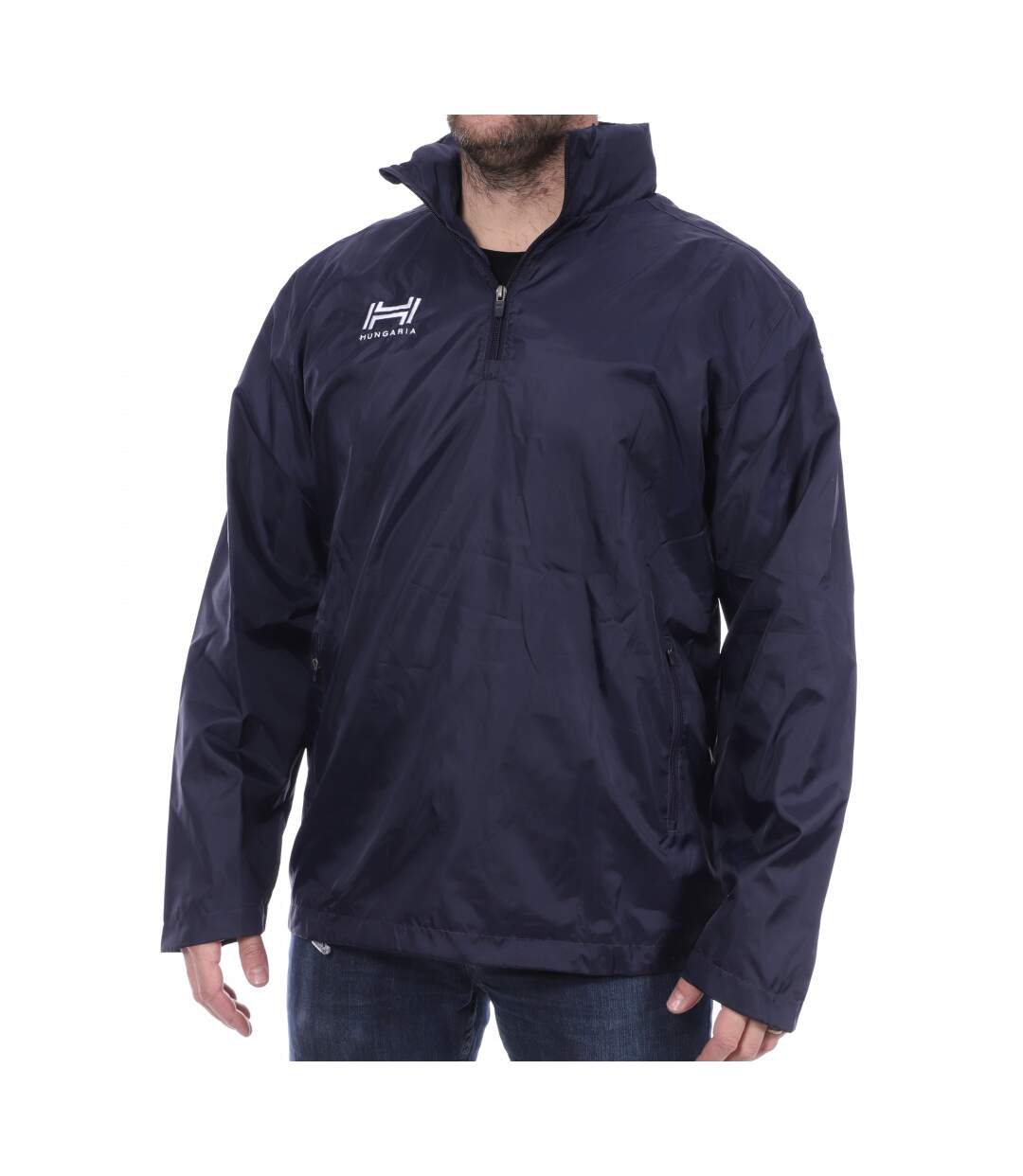 Coupe-vent 1/4 zip marine homme Hungaria Training Premium 15