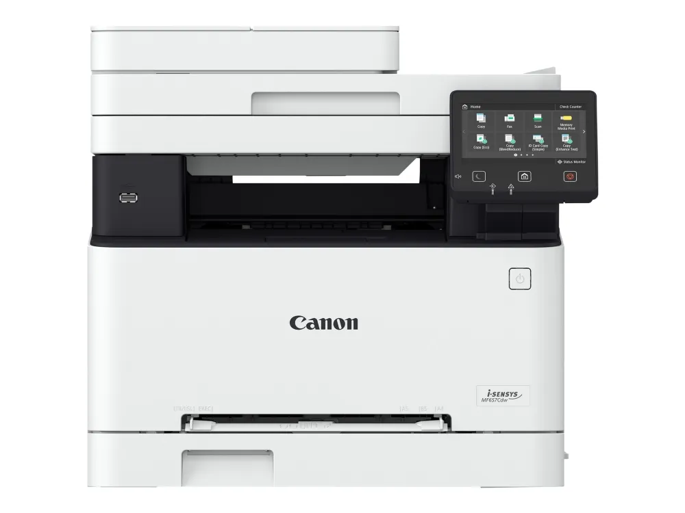 Canon i-SENSYS MF657Cdw - Multifunktionsprinter - farve - laser - A4 (210 x 297 mm), Legal (216 x 356 mm) (original) - A4/Legal (medie) - op til 21 spm (kopiering) - op til 21 spm (udskriver) - 250 ark - 33.6 Kbps - USB 2.0, Gigabit LAN, Wi-Fi(n), US
