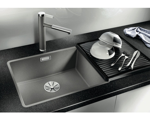 Blanco SUBLINE 500-F spoelbak, 527 x 427 mm, zwart, 525994