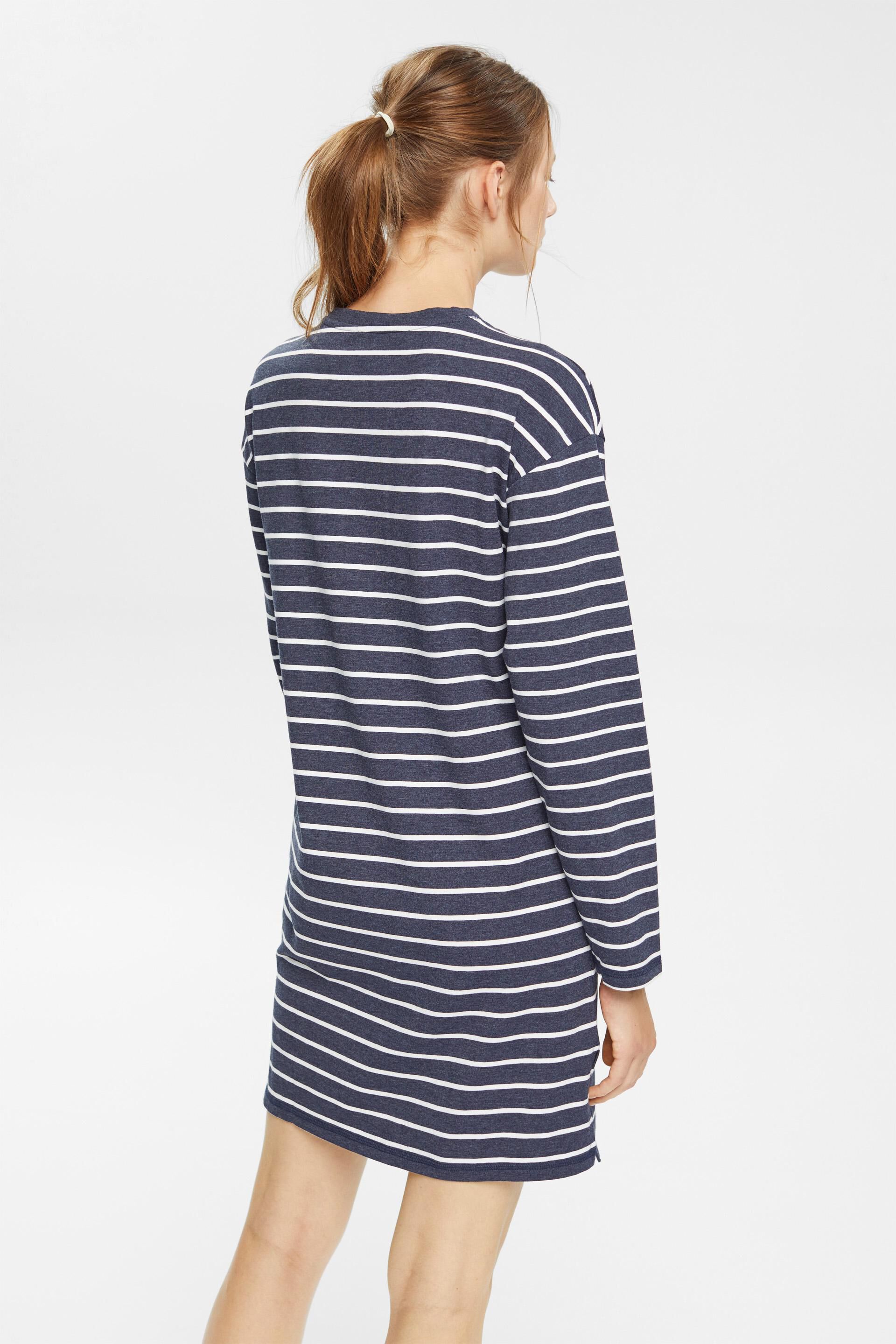 Chemise de nuit en jersey à motif rayé