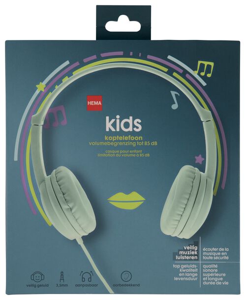 casque enfant avec limitation du volume menthe