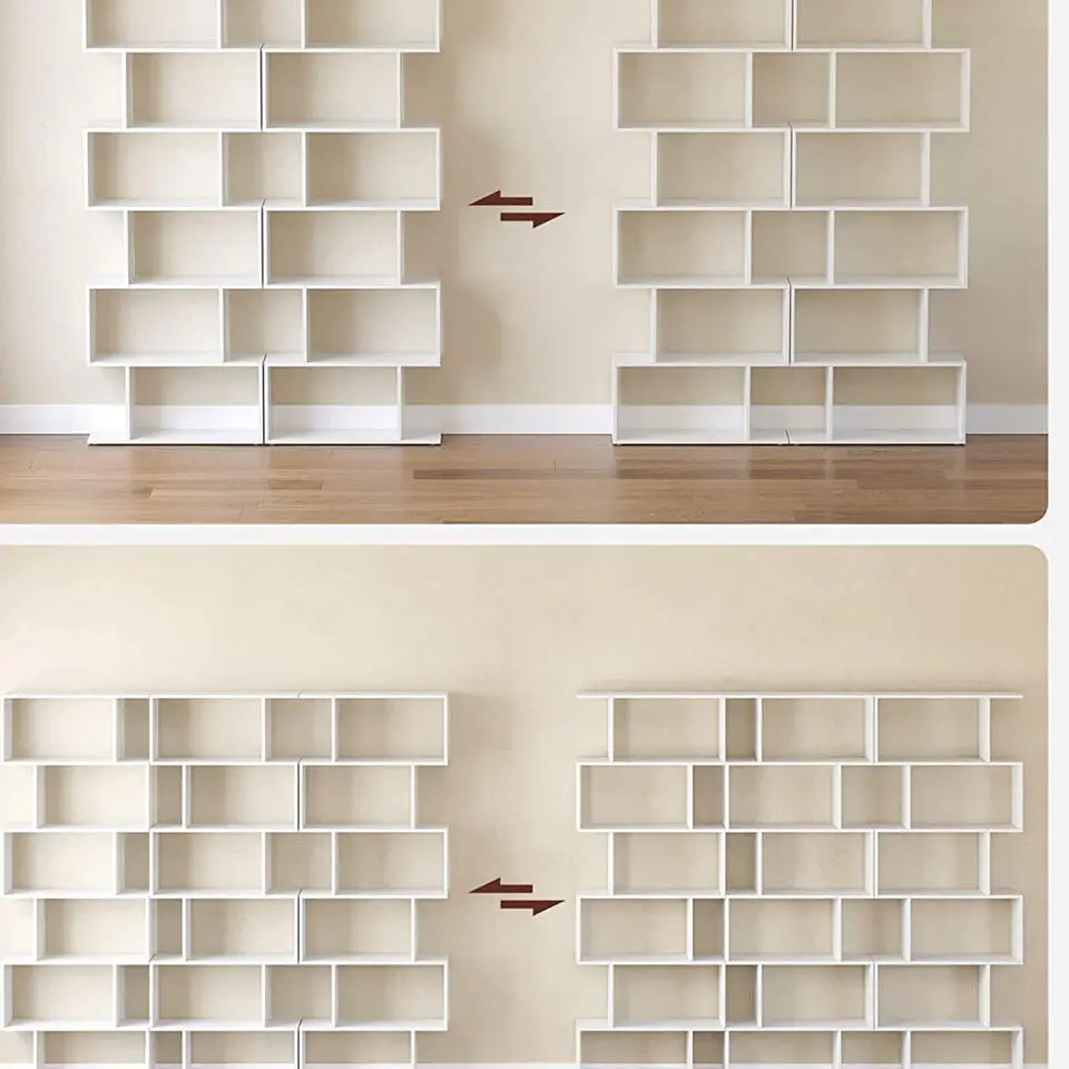 CALICOSY - Boekenkast - Wit - 190,5x70x24 cm