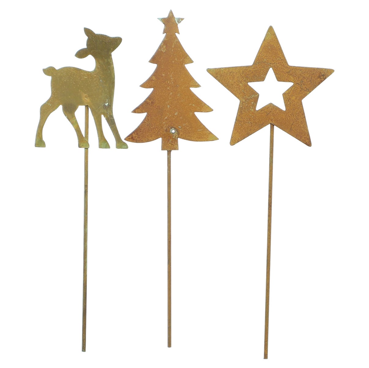 FRANK FLECHTWAREN | Metalen kerstbosknijpers, set van 9, METAAL, ca. 16 cm hoog