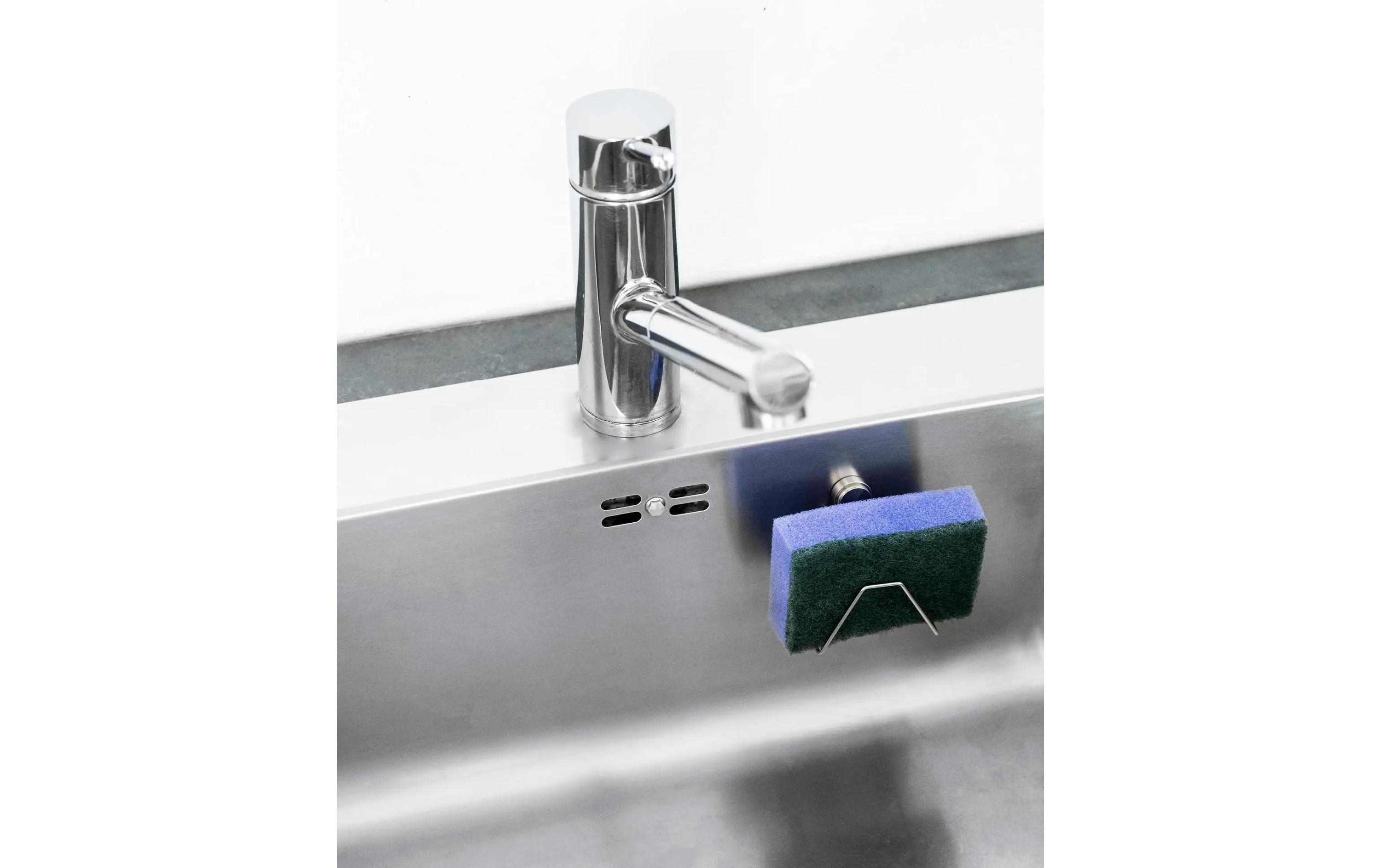 Schwammhalter SilberMagnetischer Schwammhalter für Spülbecken