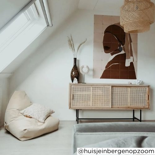 Webbing Sumatra dressoir- metalen poten - 80x160x42 cm