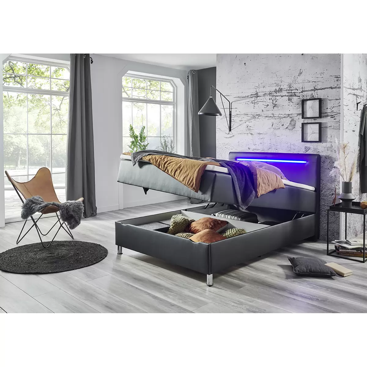 Boxbett Candela 140x200 Schwarz