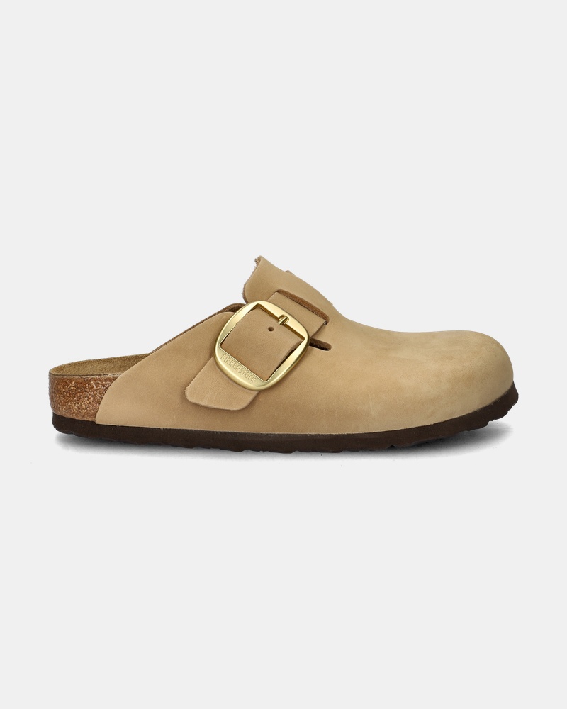 Birkenstock Boston Big Buckle Instapschoenen  - beige