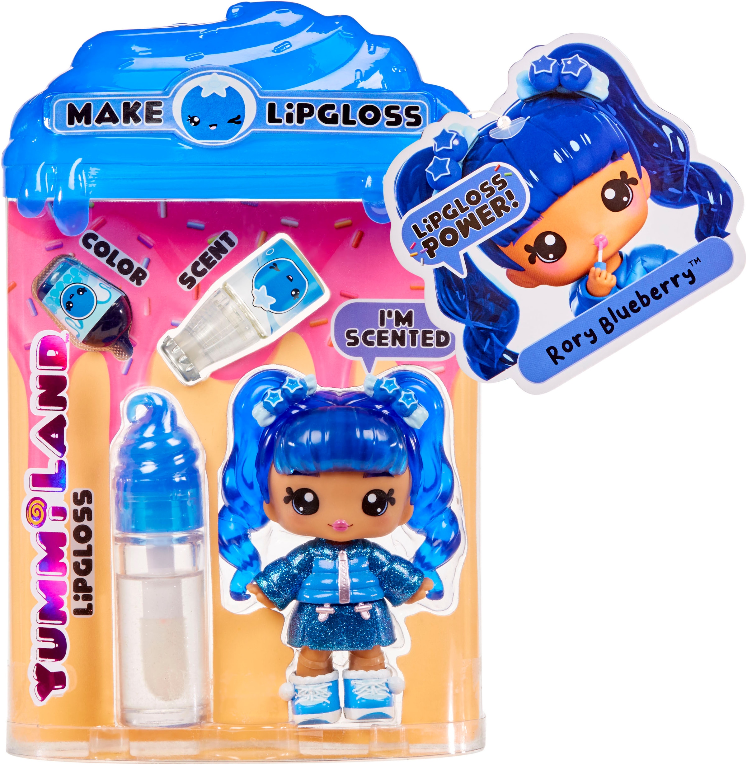 YUMMILAND Minipuppe »Yummiland Lipgloss Doll - Rory Blueberry« inklusive Schlüsselanhänger