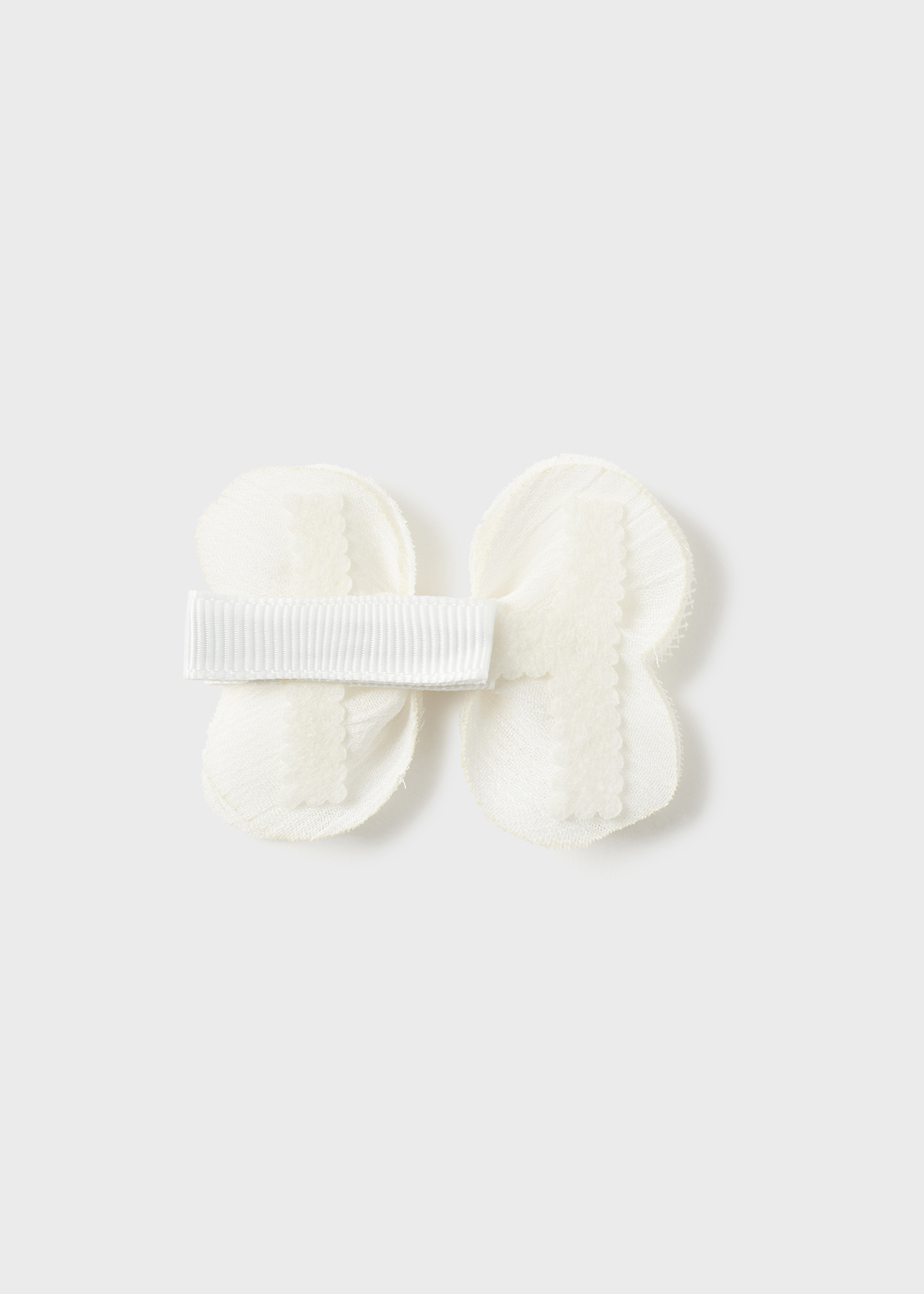 Conjunto de faixa de cabelo e presilha para recém-nascido, branco