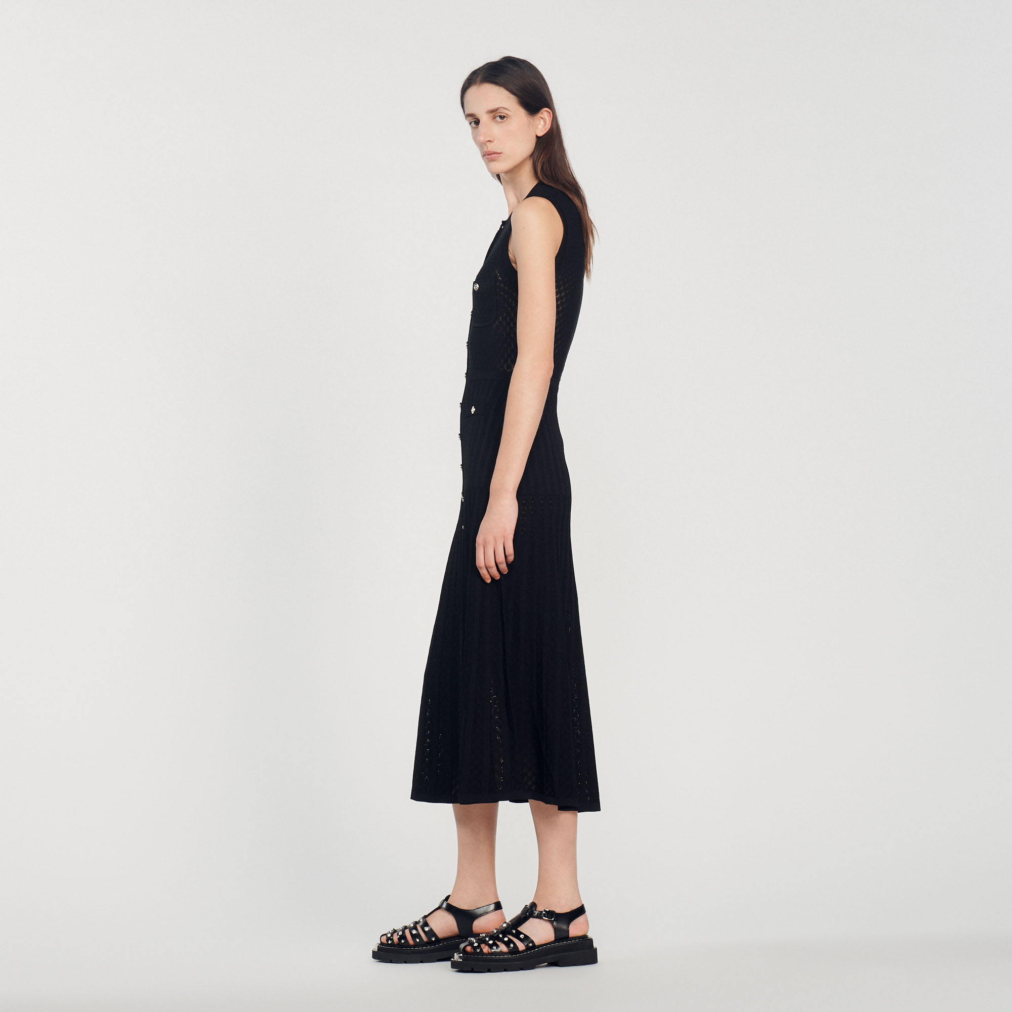 Robe longue en maille