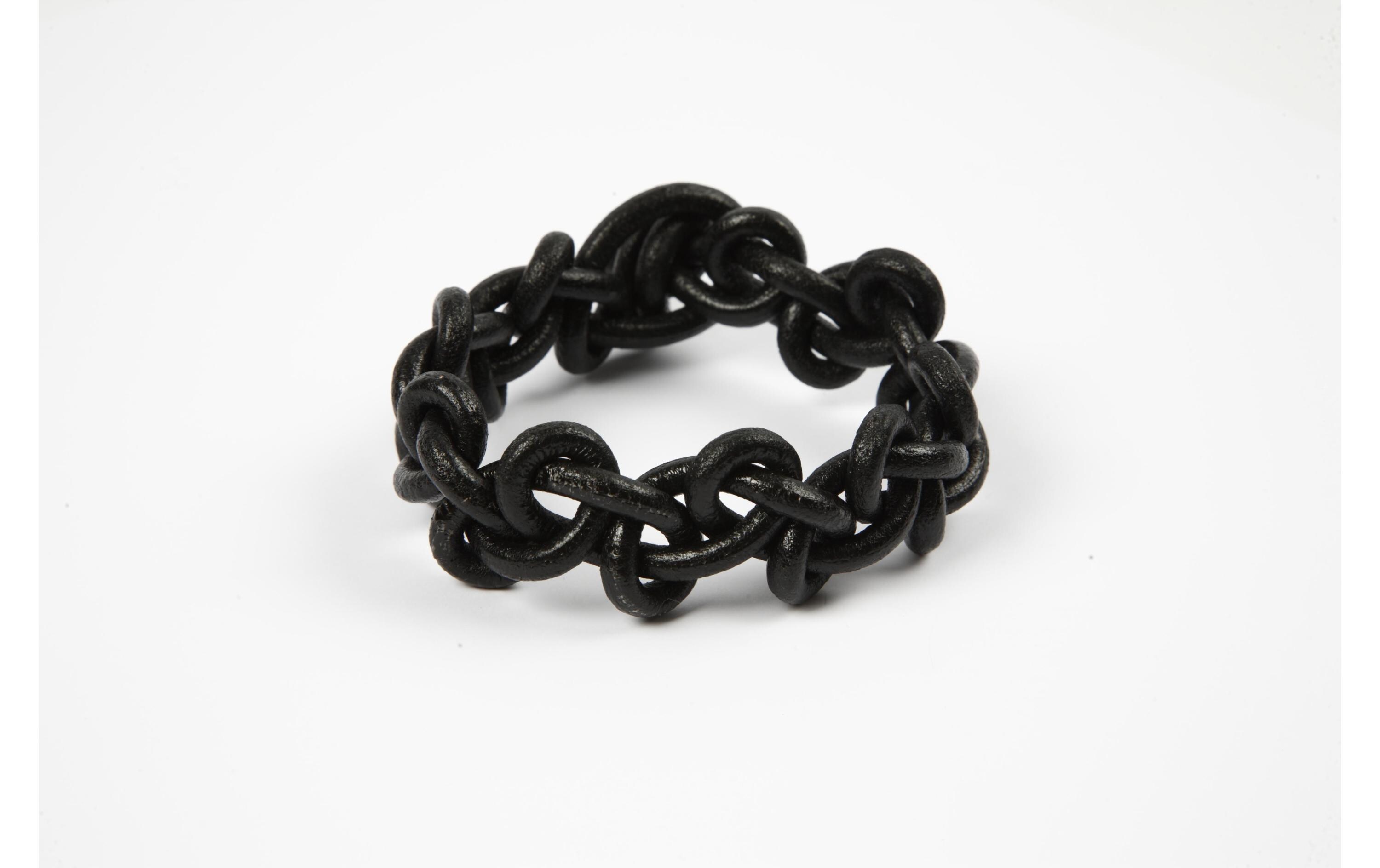 Lederband 4 mm, Schwarz, 5 mBand aus Leder